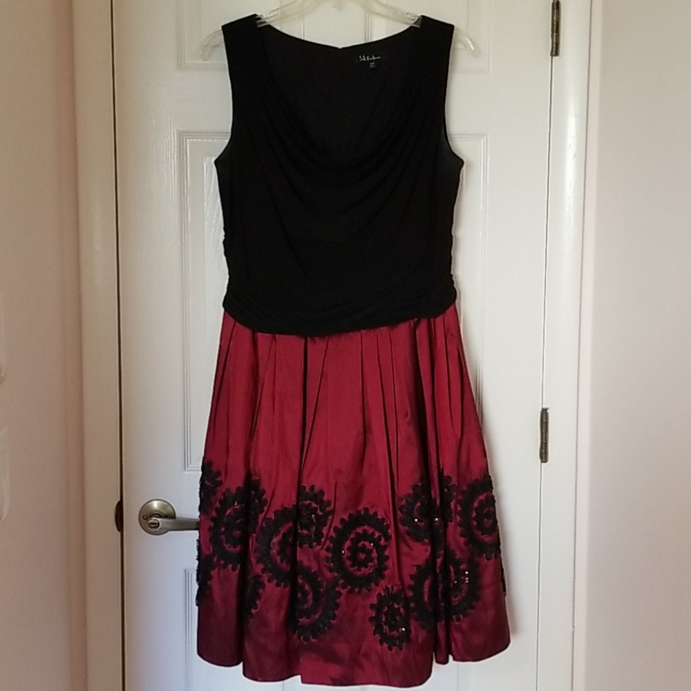 Black and red party dress